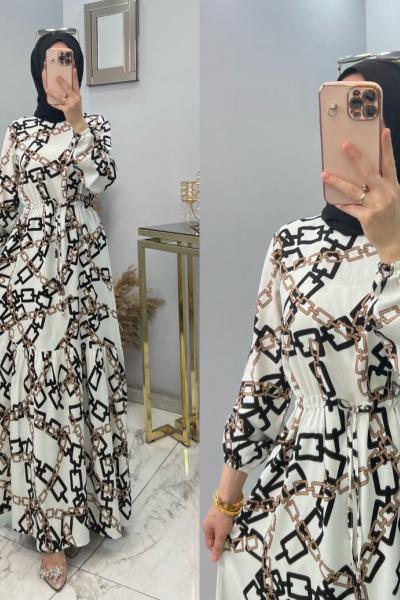 Vera Elbisem Beyaz Siyah