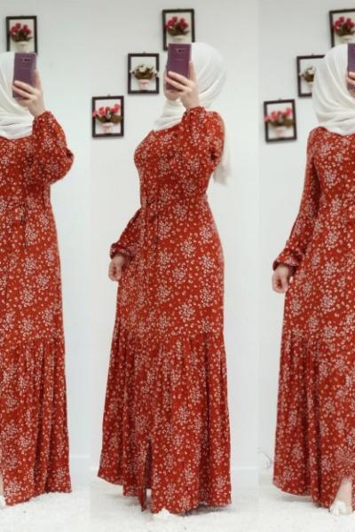 VİSKON ELBİSEM Kiremit