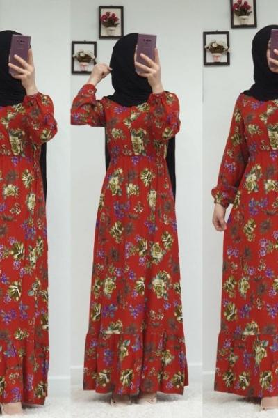 VİSKON ELBİSEM Kiremit