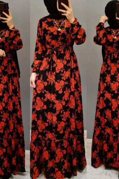 VİSKON ELBİSEM Kırmızı