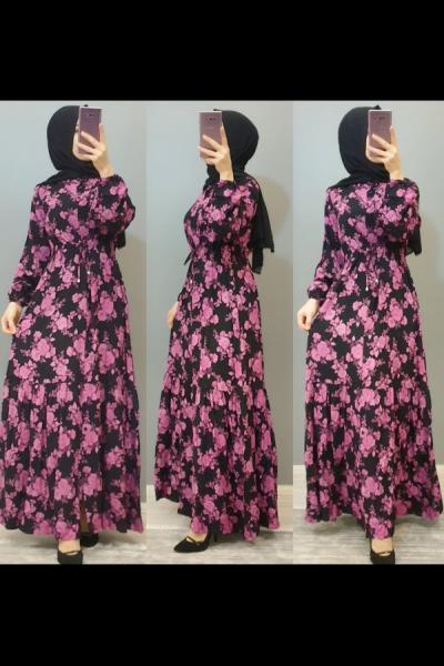 Viskon Elbisem Pembe