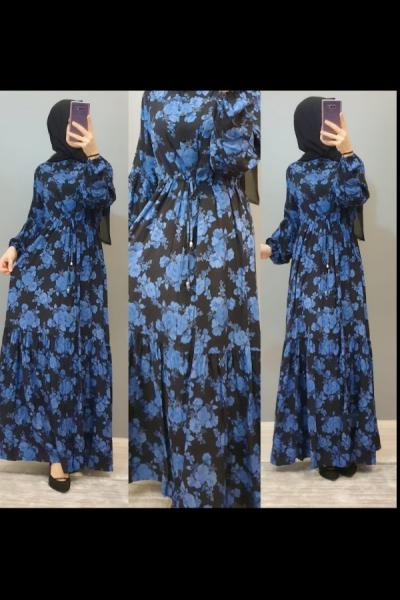 Viskon Elbisem Lacivert