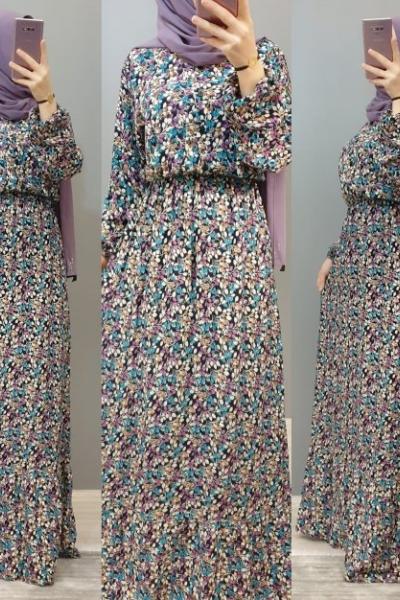 Viskon Elbisem Mint Yeşili