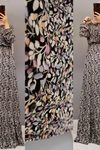 Viskon Elbisem Siyah