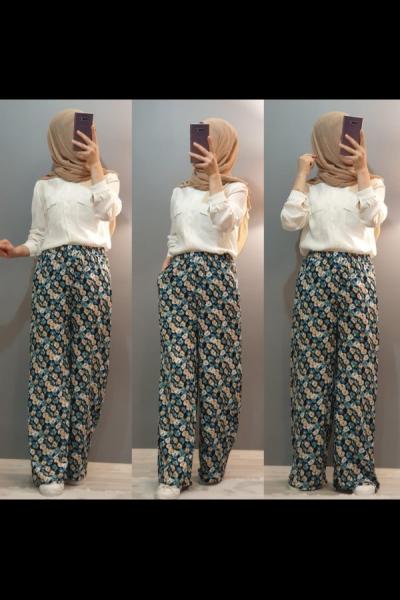 Viskon Pantolon Mavi