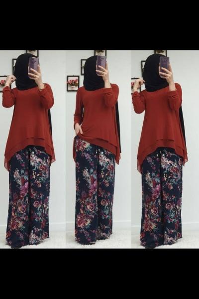 Viskon Pantolon Lacivert