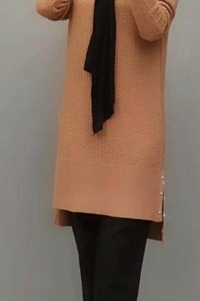 Yanları Düğmeli Tuniğim Gül