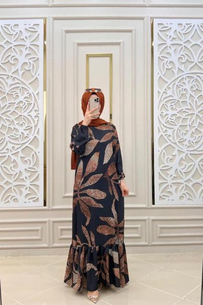 Yaprak  Elbisem Siyah