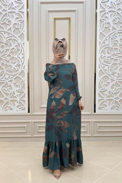 Yaprak Elbisem Yeşil