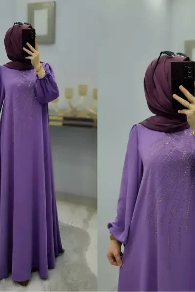 Yelpaze Elbisem Lila