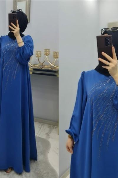 Yelpaze Elbisem İndigo