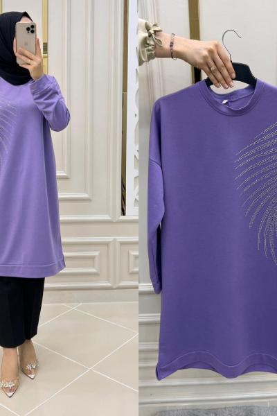 Yelpaze Tuniğim Lila