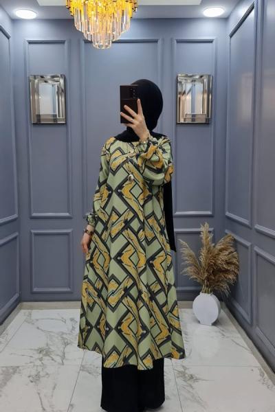 YENİ MODEL BÜYÜK BEDEN BAYAN TUNIK Yeşil