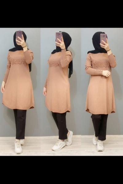Yeni Model Triko Tunik  Pudra