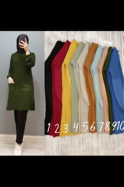 Yeni Model Triko Tunik  Haki