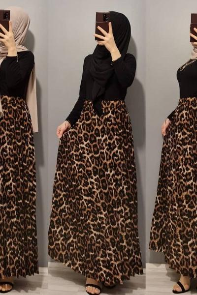 Yeni Model Leopar Eteğim Leopar
