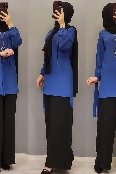 Yeni Model Gömleğim Saks Mavisi