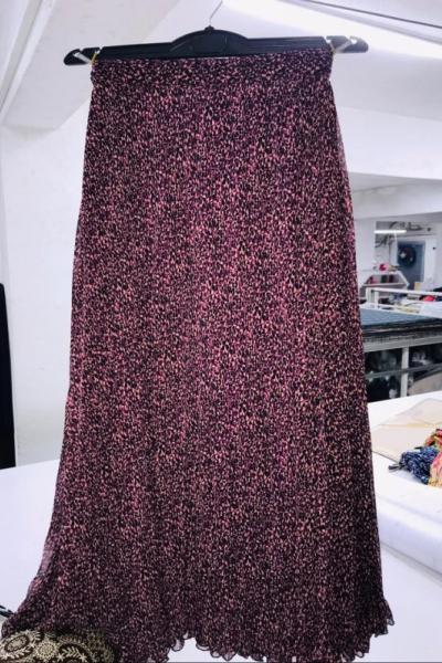 Yeni Model Şifon Eteğim Siyah Fuşya