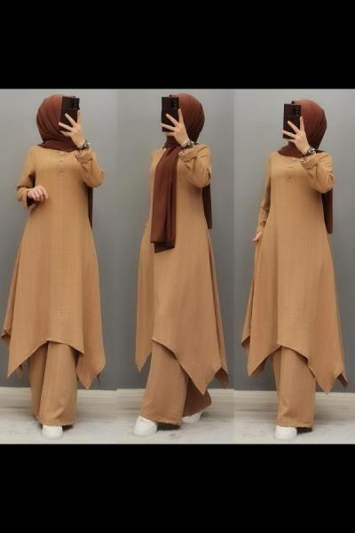 Yeni Model Ekose Takımım  Camel