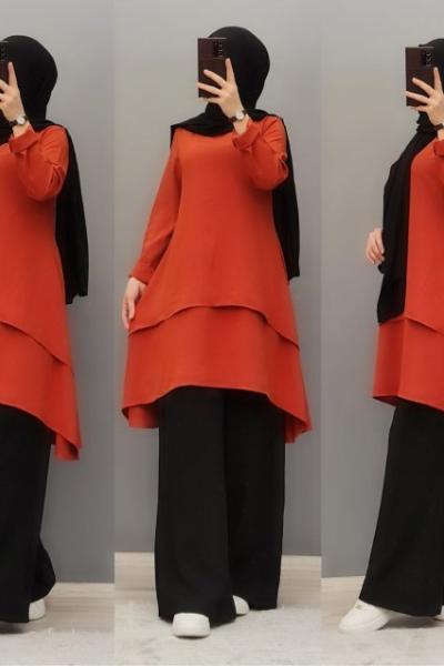 Yeni Model Katlı Ayrobin Tuniğim Kiremit