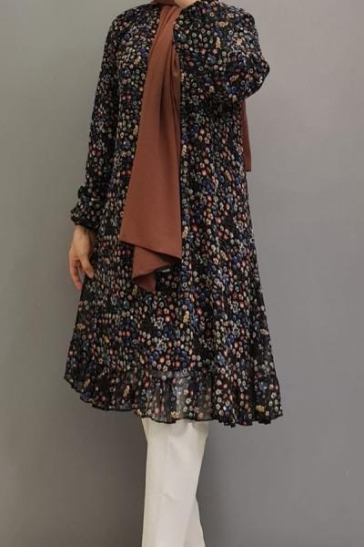 Yeni Model Şifon Tuniğim Siyah