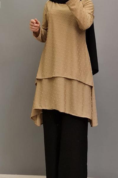 Yeni Model Krep Kumas Tuniğim Vizon