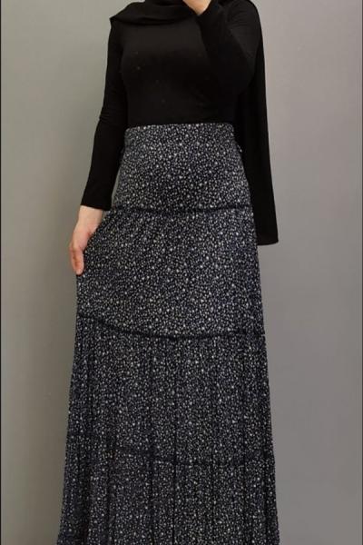 Yeni Model Eteğim Lacivert Kahve