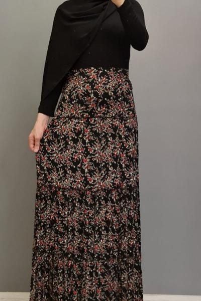 Yeni Model Eteğim Kırmızı Siyah