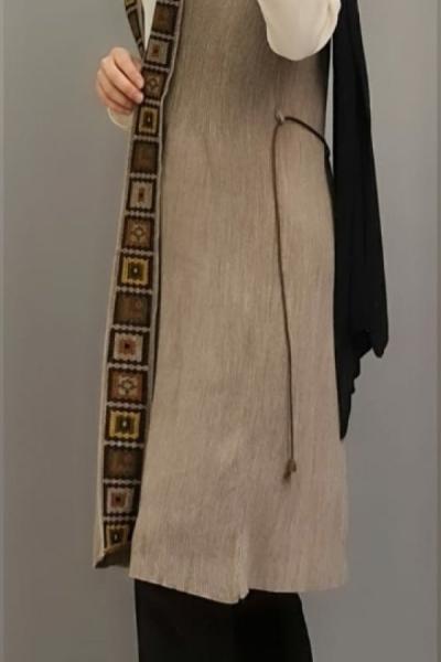 Yeni Model Yeleğim Taş Rengi