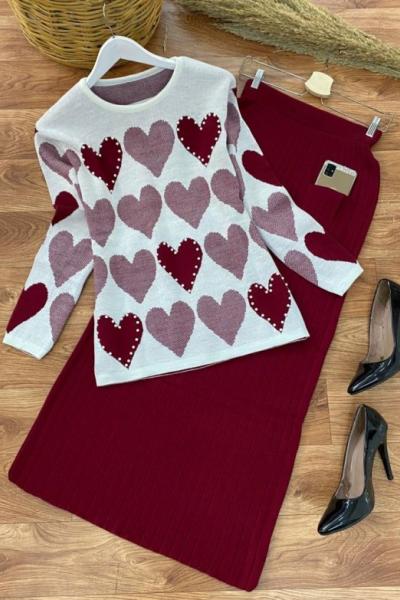 Yeni Model Triko Takımım Bordo