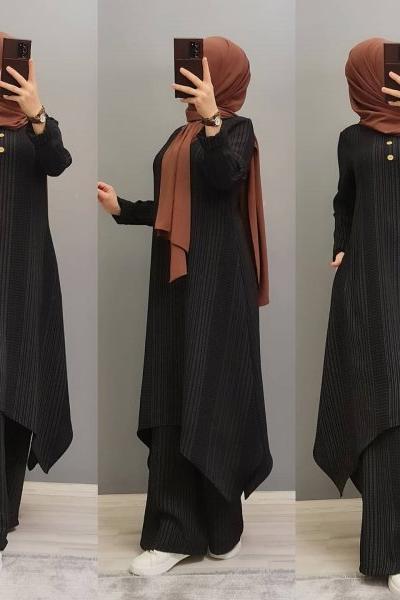 Yeni Model Krep Takımım Siyah