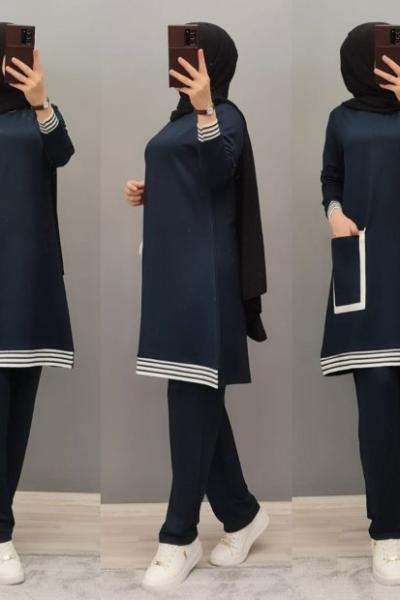 Yeni Model 3 İplik  Penye Takım  Zümrüt