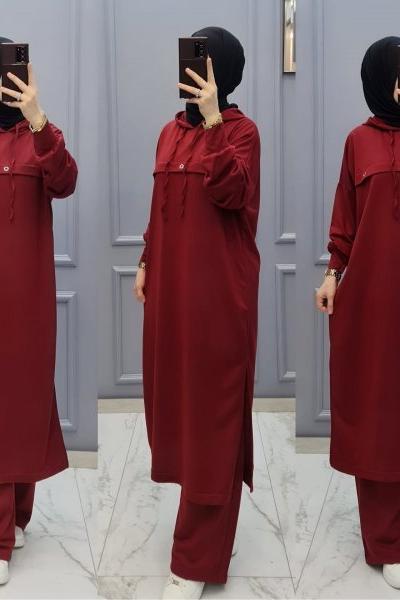 Yeni Model Eşofman Takımım Bordo