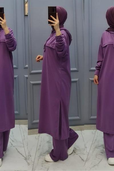 Yeni Model Eşofman Takımım Lila