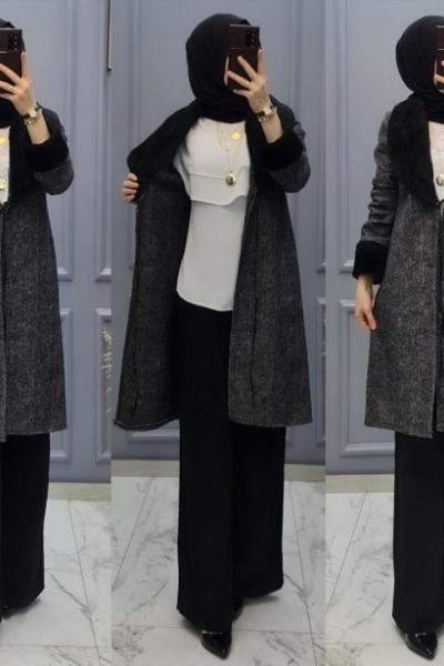 Yeni Model Kaşe Kap Siyah