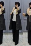 Yeni Model Kaşe Kap Siyah Taş