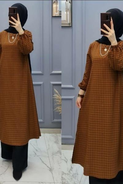 Yeni Model Kareli Tuniğim  Taba