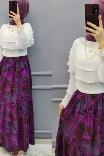 Yeni Model Eteğim Mor