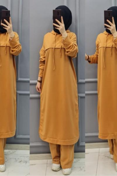 Yeni Model Eşofman Takımım Hardal Sarısı