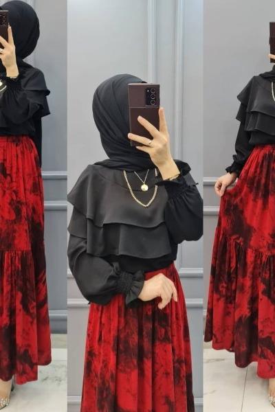 Yeni Model Eteğim  Kırmızı