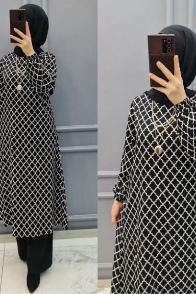 Yeni Model Büyük Beden Tuniğim Siyah