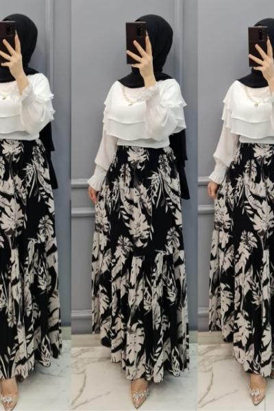 Yeni Model Eteğim  Siyah Beyaz