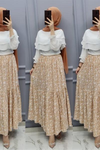 Yeni Model Eteğim  Krem