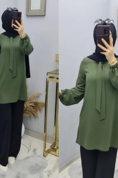 Yeni Model İtal Ayrobin Tunik Haki