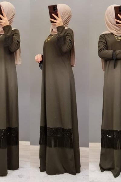 Yeni Model Elbisem  Haki