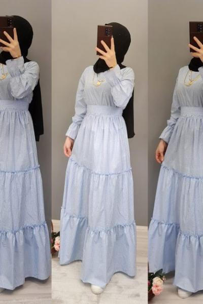 Yeni Model Elbisem   Açık Mavi