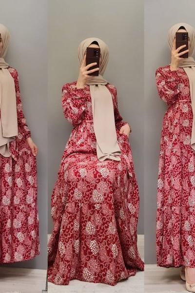 Yeni Model Elbisem Nar Çiçeği