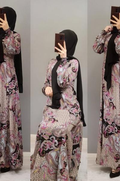 Yeni Model Viskon Elbisem Vizon