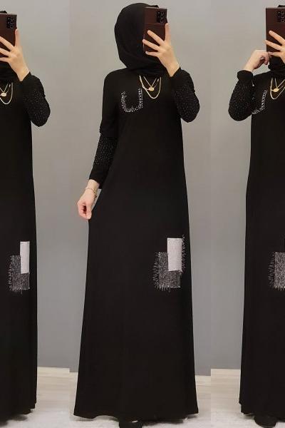 Yeni Model Elbisem  Siyah Beyaz