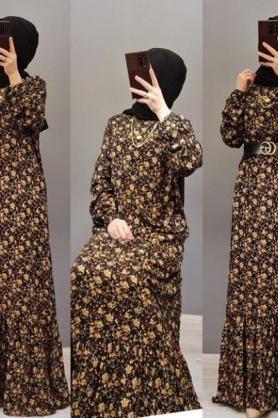 Yeni Model Elbisem Siyah Hardal